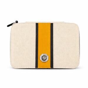 Estella Bartlett Slim Jewelry Box Travel Organizer Cream Yellow EUC